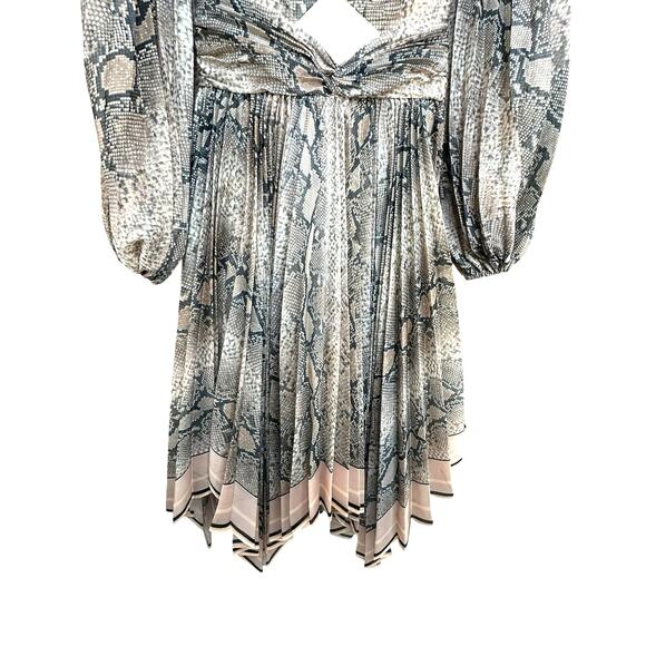 Zimmermann Snake Print Cutout Dress SZ 0/ US 4/ AU UK 8 Corsage Python Coquette - Picture 8 of 14